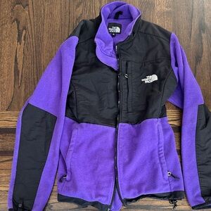 The North Face Black and Purple Fleece Jacket